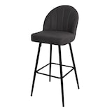 thumbnail of Tabouret de bar assise anthracite - H107 X L43 X P50 - assise H76cm