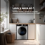 thumbnail of EVVO Lavadora secadora 10 kg + 6 kg carga frontal Nature M10/6, 1400 rpm, Función vapor Steam Wash, Motor Inverter, M-Smart, inox