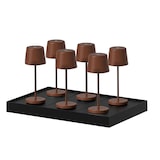 thumbnail of Lumisky 6 MINI KELLY-lampen + oplaadstation Staal H22CM Bruin