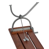 thumbnail of METRO PROFESSIONAL Set tenda da banchetto da 3 pezzi, legno di pino/acciaio, 1 tavolo 180 x 60 cm, 2 panche 180 x 36 cm, marrone scuro/argento