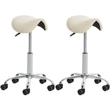 thumbnail of 2er Set Arbeitshocker Reno Kunstleder creme