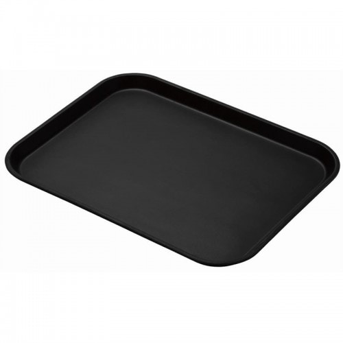 Cambro Treadlite rechthoekige antislip glasvezelbak zwart 45,7 x 35,5 cm. Stevig