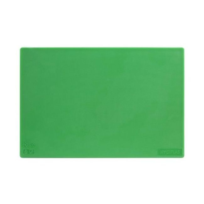 Tabla de cortar de LDPE antibacteriana Hygiplas, color verde, 450 x 300 x 10 mm