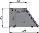 thumbnail of Skyrainbow SNACK-Line, Kalte Theke, 4x GN1/1, Granit Star Galaxy schwarz, 153x82x85.5 Glasaufbau Klarglas ohne Zwischenablage, H=396mm