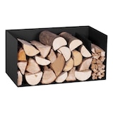 thumbnail of Porte-bûches compact en acier noir 70 cm Bytom Magnus