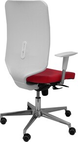 thumbnail of Ossa Silla  y  Respaldo de malla en color blanco y asiento tapizado en similpiel color rojo