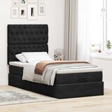 thumbnail of vidaXL Ottoman-Bett mit Matratzen Schwarz 100x200 cm Samt