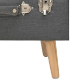thumbnail of Helloshop26 - Banquette pouf tabouret meuble tabouret de rangement 40 cm gris foncé tissu 3002158