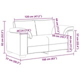 thumbnail of vidaXL Loveseat Sofa Donkergroen 160x77x82 cm Fluweel