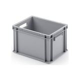 thumbnail of PROREGAL Eurobehälter mit offenem Griff | HxBxT 23,5x30x40cm | 22 Liter | Grau | Eurobox, Transportbox, Transportbehälter, Stapelbehälter