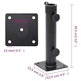 thumbnail of vidaXL Sonnenschirmständer für Ø38/48 mm Mast Mattschwarz Stahl