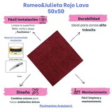 thumbnail of Loseta de moqueta rojo lava 50 x 50 cm / caja 20 uds. - 5m² / hogar / oficina / comercio