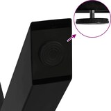 thumbnail of vidaXL Couchtischbeine X-Form 2 Stk. Schwarz 50x(30-31) cm Stahl