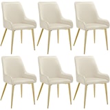 thumbnail of tectake Eetkamerstoel Avane, fluweeloptiek, draagkracht 120 kg - beige, Set van 6 - 405501