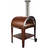 thumbnail of MF - Horno de leña exterior para pizzas y pan modelo Chef Junior imitación óxido con mesa para uso en jardín