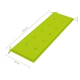 thumbnail of vidaXL 3-Sitzer-Gartenbank mit Auflage 150 cm Massivholz Eukalyptus