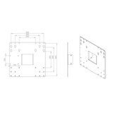 thumbnail of MonLines V026S VESA Adapter 400 für SMS FH Serie, silber