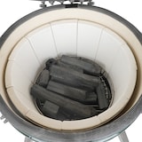 thumbnail of Tarrington House Kamado-Holzkohlegrill Naggado, Ø 47 cm, Ablagetisch, fahrbar, Keramik/Edelstahl, schwarz