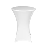 thumbnail of TexDeko Stretch Stehtischhusse für Bistrotisch Ø 70-75 cm Weiß | strapazierfähig verstärkte Fußtaschen bügelfrei waschbar
