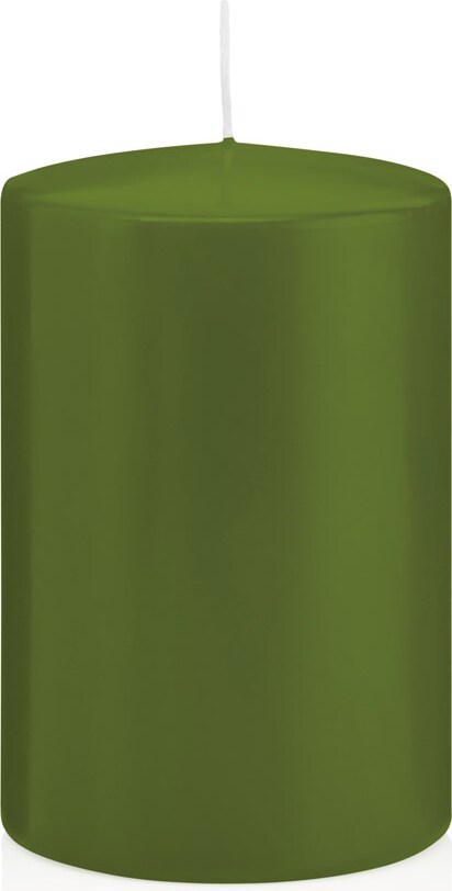 Stumpenkerzen Olive Ø 98 x 150 mm, 6 Stück