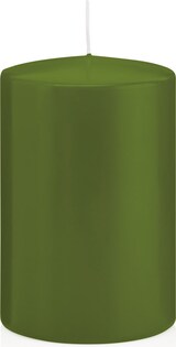 thumbnail of Stumpenkerzen Olive Ø 98 x 150 mm, 6 Stück