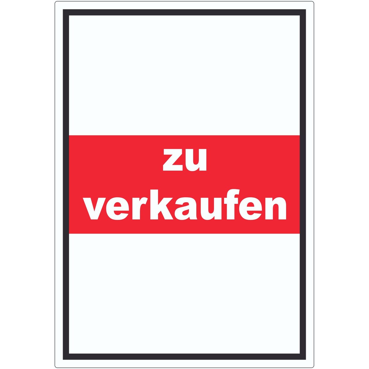 zu verkaufen Aufkleber mit Text Werbeaufkleber hochkant A0 (841x1189mm)