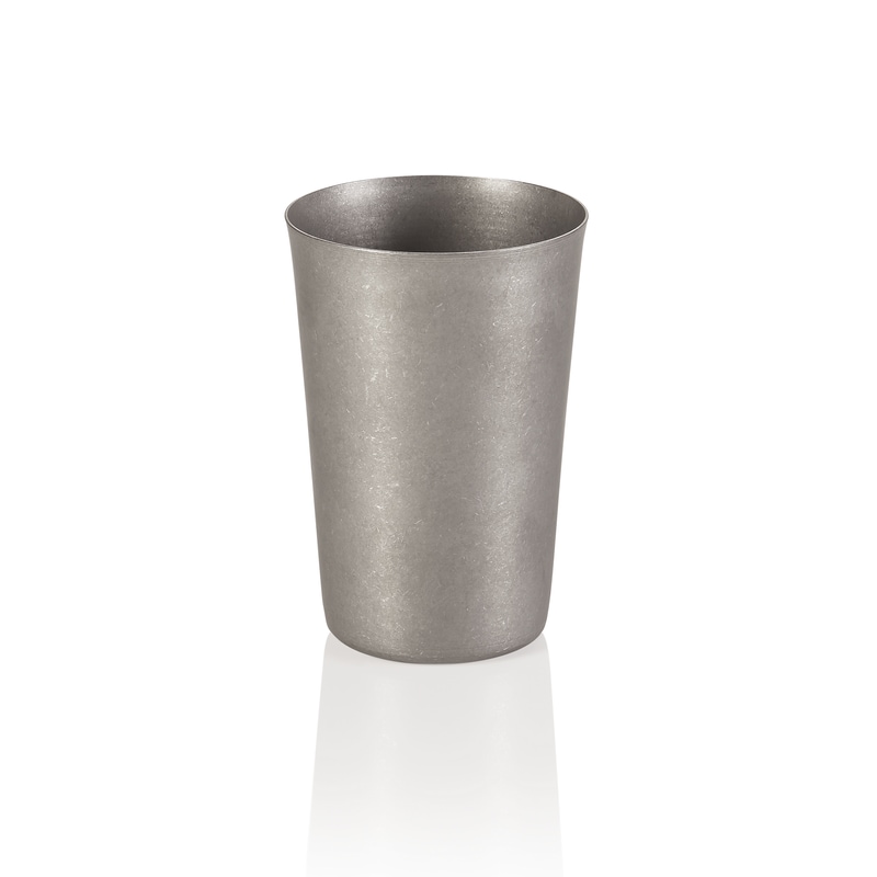 12x Cup Set, 0,3 ltr., Ø 7,5 cm, Höhe 11,5 cm, vintage, Chromnickelstahl, PVD-Beschichtung