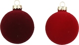 thumbnail of 10 Weihnachtskugeln 6cm Glas Samtoptik Mix Weihnachtsbaumkugeln für Weihnachten Christbaumschmuck Weihnachtsbaumschmuck Rot Bordeaux