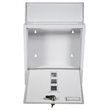 thumbnail of Briefkasten Wandbriefkasten Postkasten inkl. Zeitungsrolle Namensschild weiß B1