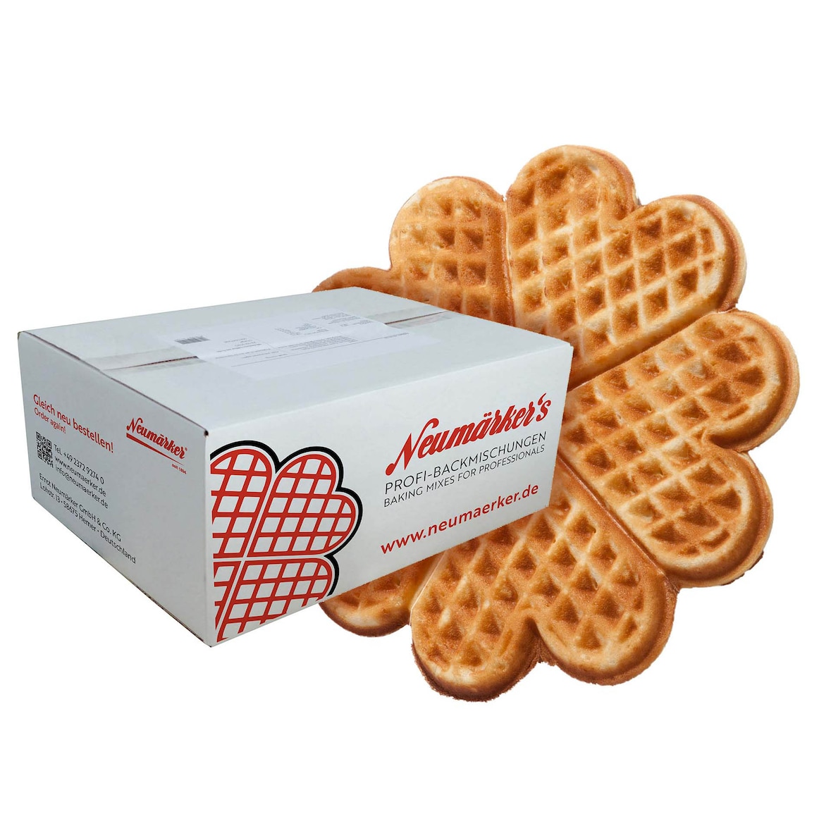 Neumärker® Waffel-Ready-Mix | Waffel-Backmischung für Gastro | Karton à 10 kg (10x 1 kg)