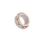 thumbnail of Bazar Bizar Servetring van rotan schelpen 7x7x2 cm wit