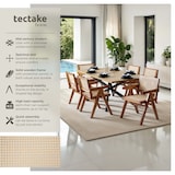 thumbnail of tectake Chaise de salle à manger cannage viennois et accoudoirs chêne foncé - 405889