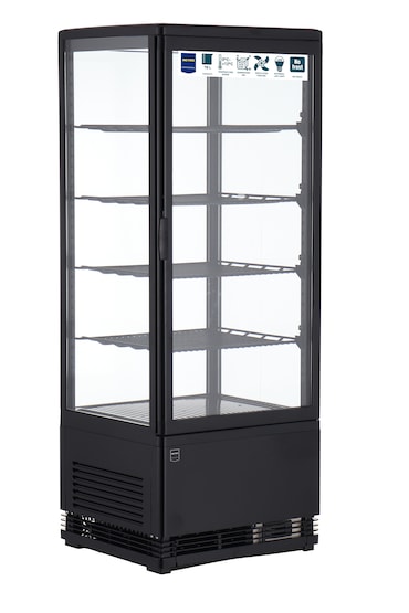 METRO PROFESSIONAL Vetrina refrigerata GGC2098B, vetro/plastica, 42,8 x 38,6 x 111 cm, 98 L, nero