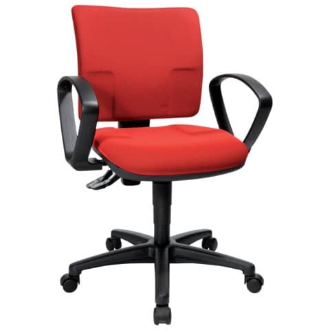 Bürodrehstuhl U50 rot ohne Armlehnen