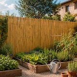 thumbnail of Arella In Bambù Naturale Per Recinzione E Copertura Da Esterno Schermatura Privacy Stuoia Canna Cannette Bamboo Ombreggiante Per Giardino 1 x 3 Metri