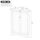 thumbnail of Merax meuble d'angle 80 cm, armoire polyvalente avec 2 portes et 3 niveaux, MDF laqué, vert