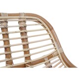 thumbnail of Silla de comedor HWC-P17, silla de cocina silla de mimbre sillón de ratán silla de ratán, Kubu ratán metal ~ tapicería marrón