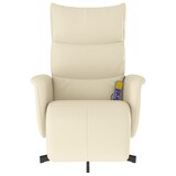 thumbnail of vidaXL Massagesessel mit Fußteil Creme Kunstleder