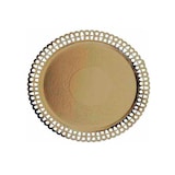 thumbnail of MONOUSO - Pappteller Spitzenpapiere Rund Golden 26 cm (50 Stück)