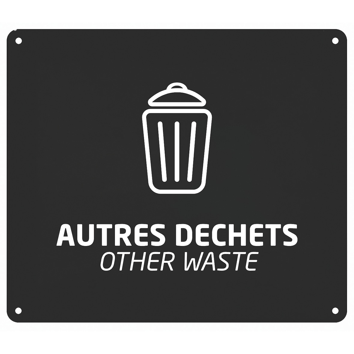 ROSSIGNOL Plaque signalétique de tri murale COLLEC autres déchets