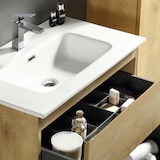 thumbnail of Alpenberger Badmöbel Set mit Hochschrank und Badspiegel Rund | Waschtisch mit Unterschrank Badezimmermöbel | Waschbecken mit Waschbeckenunterschrank