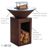 thumbnail of brasero cevenol corten bois rond 74 simple cuve