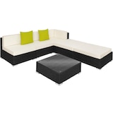 thumbnail of tectake Conjunto de salón de polirratán con estructura de aluminio «Paris»  Negro