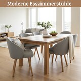 thumbnail of DELUKE® Esszimmerstühle 2er Set ERIK - Stoffbezug, Eichenholz BeineGepolsterte Sitzfläche Skandinavisch Minimalistisch, Stühle Esszimmer Hellgrau