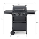 thumbnail of TAINO COMPACT 3+0 Gasgrill Grillwagen platzsparend Griller Gas Grill BBQ schwarz