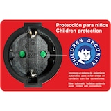 thumbnail of Alargador eléctrico de 10 metros, Negro, Protección para niños, Potencia màxima 3.500W, 250V, 3 cables de 1,5mm2, Toma de tierra