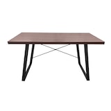 thumbnail of SVITA Industrial Schreibtisch Nussbaum-Optik mit schwarzen Metall-Beinen