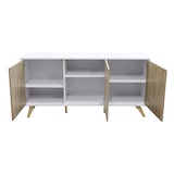 thumbnail of Mobile credenza da interno salotto moderno in legno nobilitato bilaminato con ante push and pull Linea Elegance -  Bianco e legno naturale
