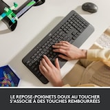 thumbnail of - Clavier sans fil - Ergonomique Entier avec Repose-Poignets -Signature K650 - Graphite Logitech