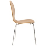 thumbnail of Décoshop26 - Lot de 4 chaises de cuisine salle à manger empilables dossier arrondi en bois chêne et métal chromé 10_0003181